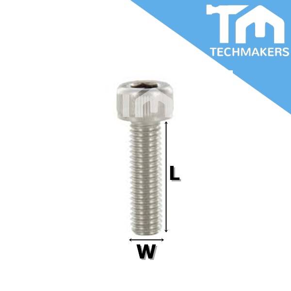M3 M4 M5 M6 M8 Hex Socket Cap Head Screw Screws 304 Stainless Steel Allen Bolt DIN912 (L = 4mm