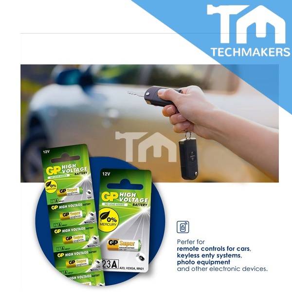 1 pc of Genuine ORIGINAL GP Battery 27A 23A Super Alkaline 12V for