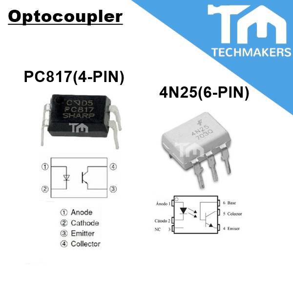 PC817 PC817 (4pin) / 4N25(6pin) / MOC3010M(6pin) Photocoupler Photo