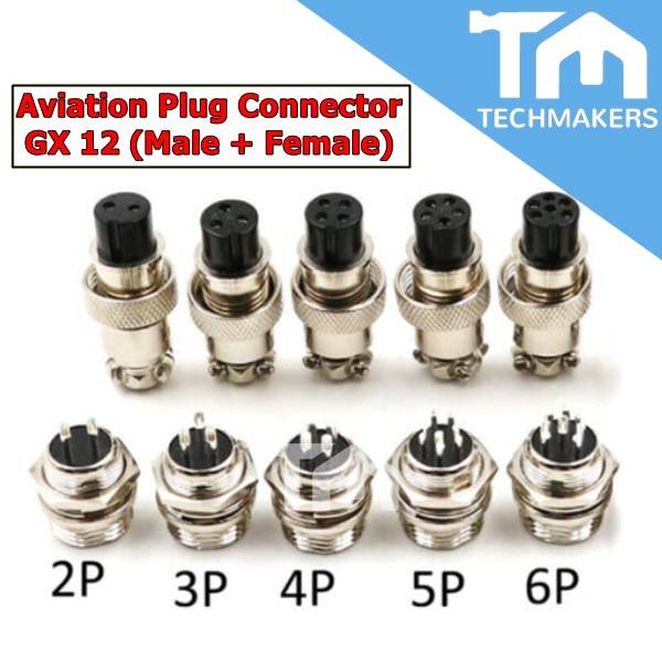 2/3/4/5/6/8 Pin 3A Din Circular Rugged Metal Connector Male + Female (1