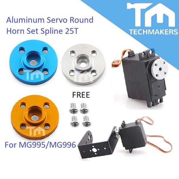 25T Aluminium Metal Round Disc Holder Horns For MG995 MG996 Servo Motor