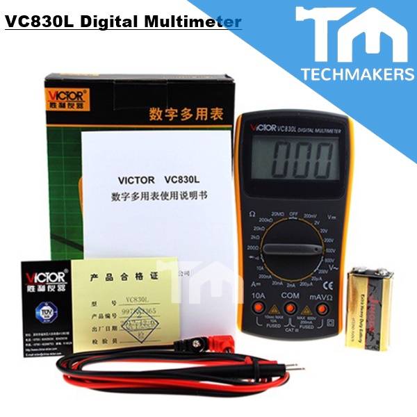 Victor 830L VC830L Digital Multimeter VC380L Meter DC AC Current Ampere Volt Ohm Tester Checker