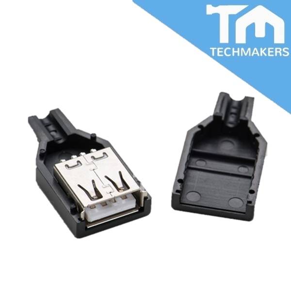 3in1 USB Plug Connector Shell DIY ( Type A Female/Male) Casing ABS