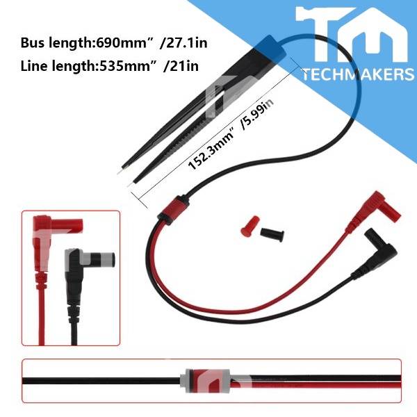 Multimeter Test Lead Probe/ SMD SMT Test Tweezer LCR Meter Clip