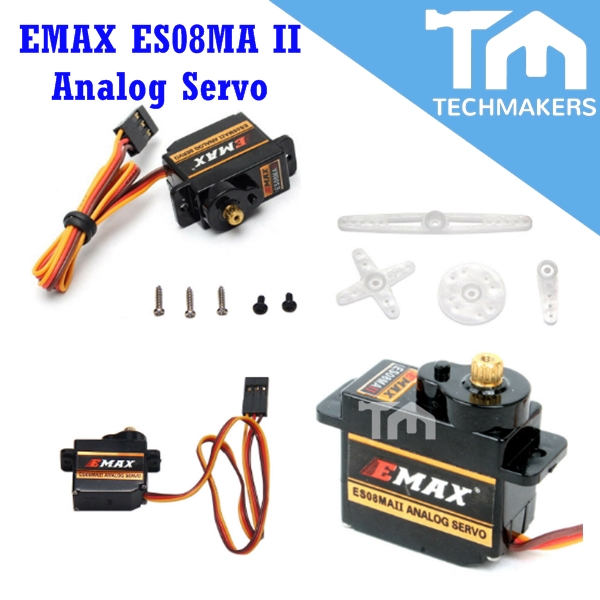 EMAX ES08MA II Mini Metal Gear Analog Servo 12g 1.8kg 10sec For RC Model Digital MAX Servo Motor