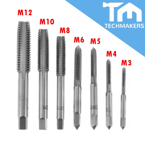 M3 M4 M5 M6 M8 M10 HSS Machine Thread Metric Plug Tap Drill Bits Tapping Bit