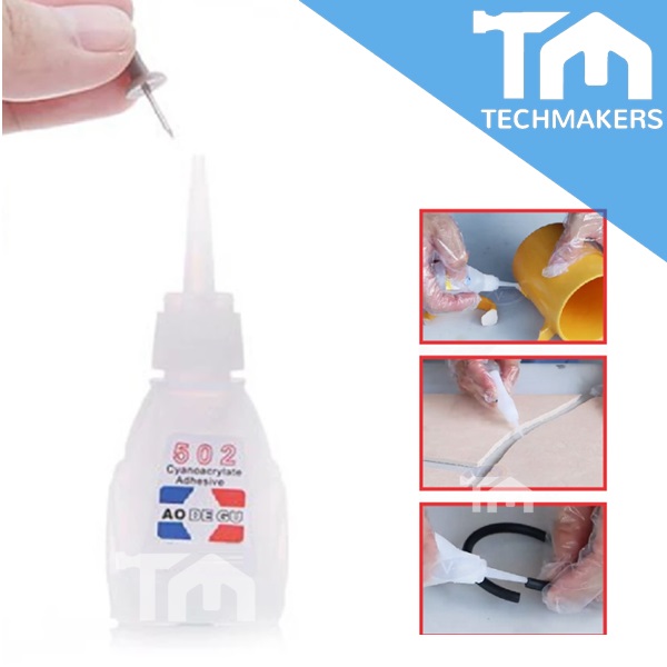 3Second 502 Glue Super Glue Cyanoacrylate Adhesive Strong Bonding Fast