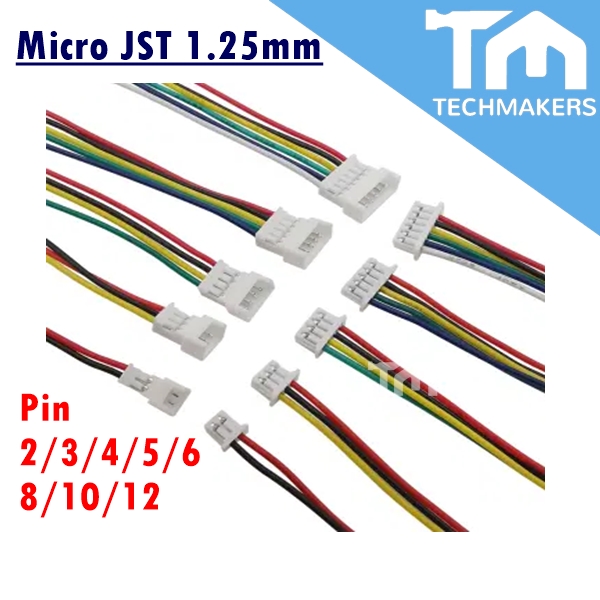 Micro JST 1.25mm 2/3/4/5/6/8/10/12 Pin Male Female Plug Jack Terminal