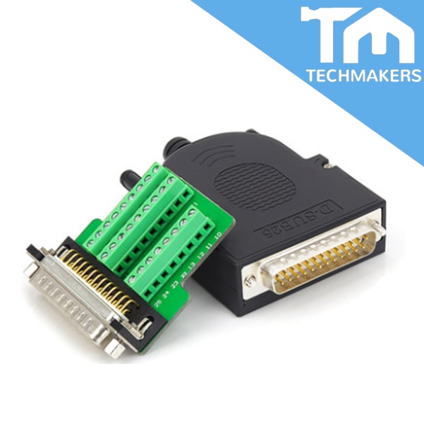 DB25 Male/Female Solderless 25Pin Serial Port Connector Kit Screw Type